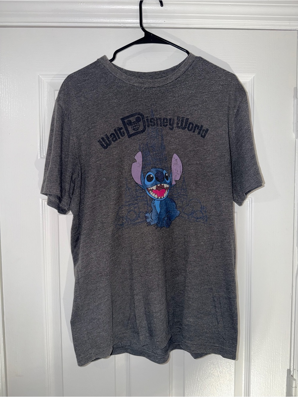 Disney Parks Stitch Walt Disney World Graphic T-Shirt Gray Adult Medium